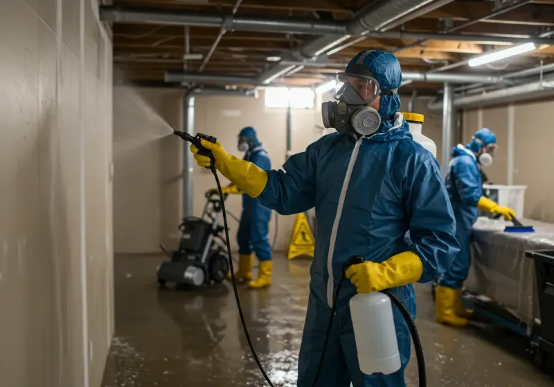 Basement Sanitization and Antimicrobial Treatment process in Franklin, PA